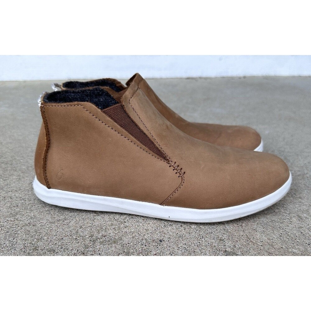 OluKai Hawai'iloa Manu Hope Brown Leather Chelsea Boots US 10 EU 40
